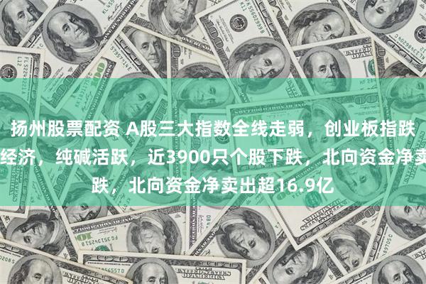 扬州股票配资 A股三大指数全线走弱，创业板指跌逾1%！低空经济，纯碱活跃，近3900只个股下跌，北向资金净卖出超16.9亿