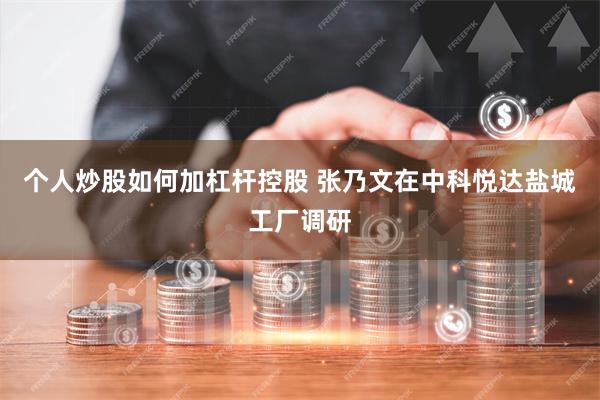 个人炒股如何加杠杆控股 张乃文在中科悦达盐城工厂调研