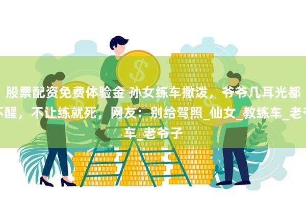股票配资免费体验金 孙女练车撒泼，爷爷几耳光都扇不醒，不让练就死，网友：别给驾照_仙女_教练车_老爷子