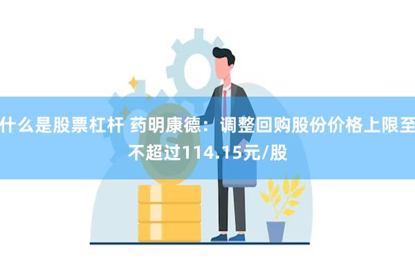 什么是股票杠杆 药明康德：调整回购股份价格上限至不超过114.15元/股