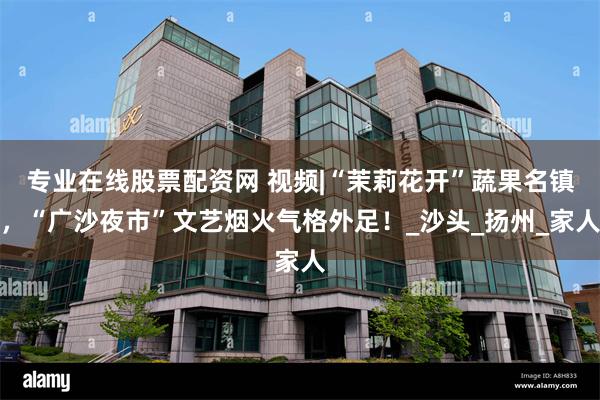 专业在线股票配资网 视频|“茉莉花开”蔬果名镇，“广沙夜市”文艺烟火气格外足！_沙头_扬州_家人