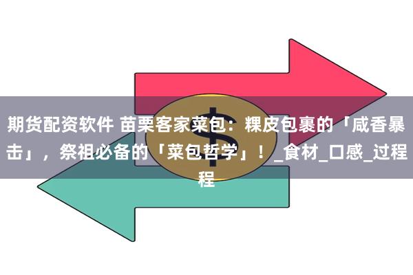 期货配资软件 苗栗客家菜包：粿皮包裹的「咸香暴击」，祭祖必备的「菜包哲学」！_食材_口感_过程