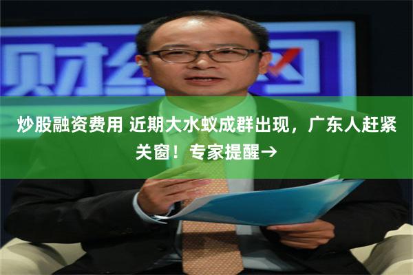 炒股融资费用 近期大水蚁成群出现，广东人赶紧关窗！专家提醒→