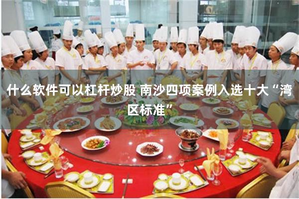 什么软件可以杠杆炒股 南沙四项案例入选十大“湾区标准”