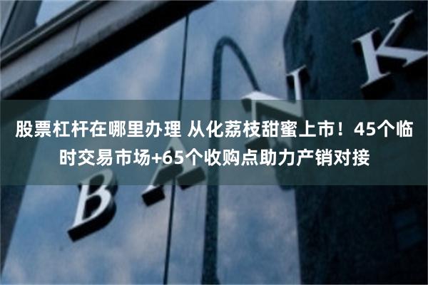 股票杠杆在哪里办理 从化荔枝甜蜜上市！45个临时交易市场+65个收购点助力产销对接