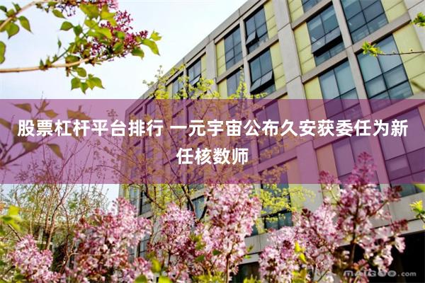 股票杠杆平台排行 一元宇宙公布久安获委任为新任核数师