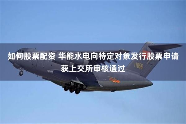 如何股票配资 华能水电向特定对象发行股票申请获上交所审核通过