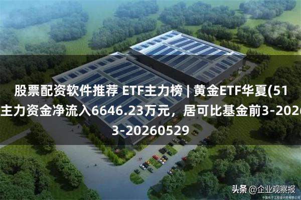 股票配资软件推荐 ETF主力榜 | 黄金ETF华夏(518850)主力资金净流入6646.23万元，居可比基金前3-20260529