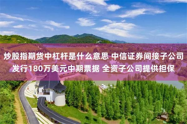 炒股指期货中杠杆是什么意思 中信证券间接子公司发行180万美元中期票据 全资子公司提供担保