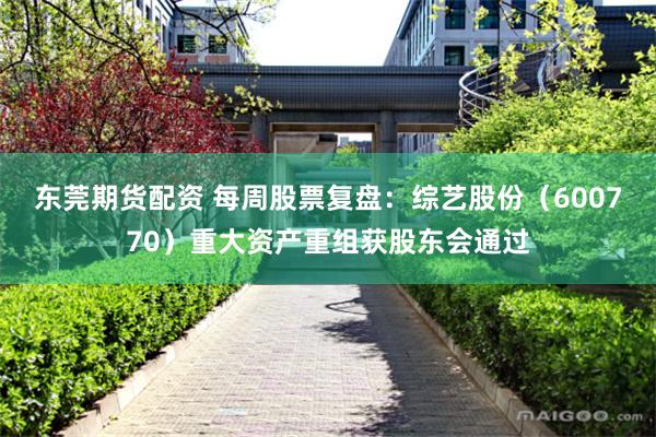 东莞期货配资 每周股票复盘：综艺股份（600770）重大资产重组获股东会通过