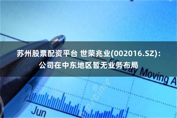 苏州股票配资平台 世荣兆业(002016.SZ)：公司在中东地区暂无业务布局