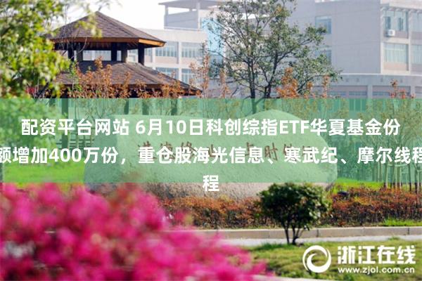 配资平台网站 6月10日科创综指ETF华夏基金份额增加400万份，重仓股海光信息、寒武纪、摩尔线程