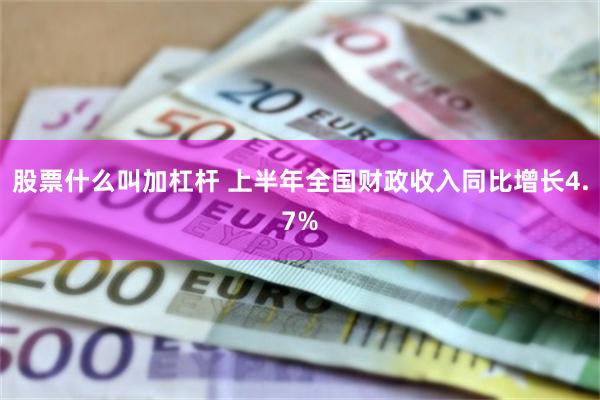 股票什么叫加杠杆 上半年全国财政收入同比增长4.7%