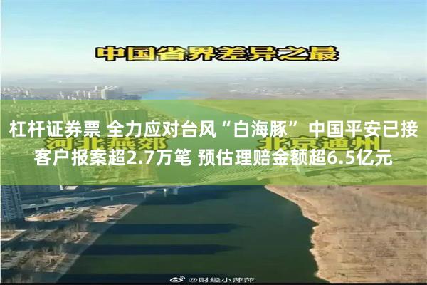 杠杆证券票 全力应对台风“白海豚” 中国平安已接客户报案超2.7万笔 预估理赔金额超6.5亿元