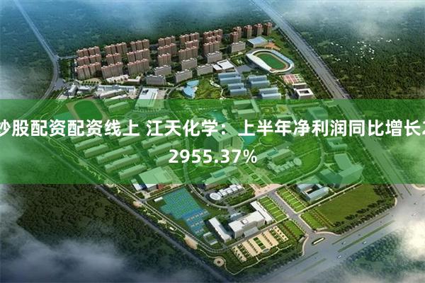 炒股配资配资线上 江天化学：上半年净利润同比增长22955.37%