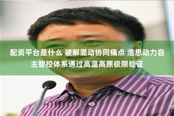 配资平台是什么 破解混动协同痛点 浩思动力自主智控体系通过高温高原极限验证