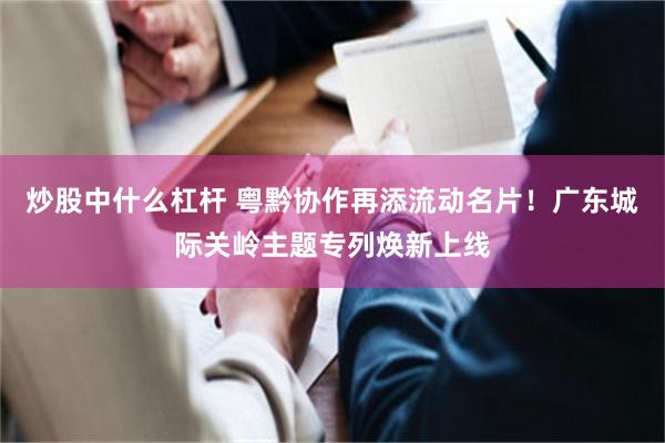 炒股中什么杠杆 粤黔协作再添流动名片！广东城际关岭主题专列焕新上线