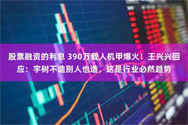 股票融资的利息 390万载人机甲爆火！王兴兴回应：宇树不造别人也造，这是行业必然趋势