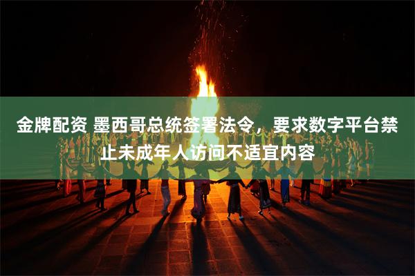 金牌配资 墨西哥总统签署法令，要求数字平台禁止未成年人访问不适宜内容